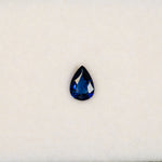 0.72 carat natural blue sapphire, pear 7x4.8mm Ceylon loose gemstone