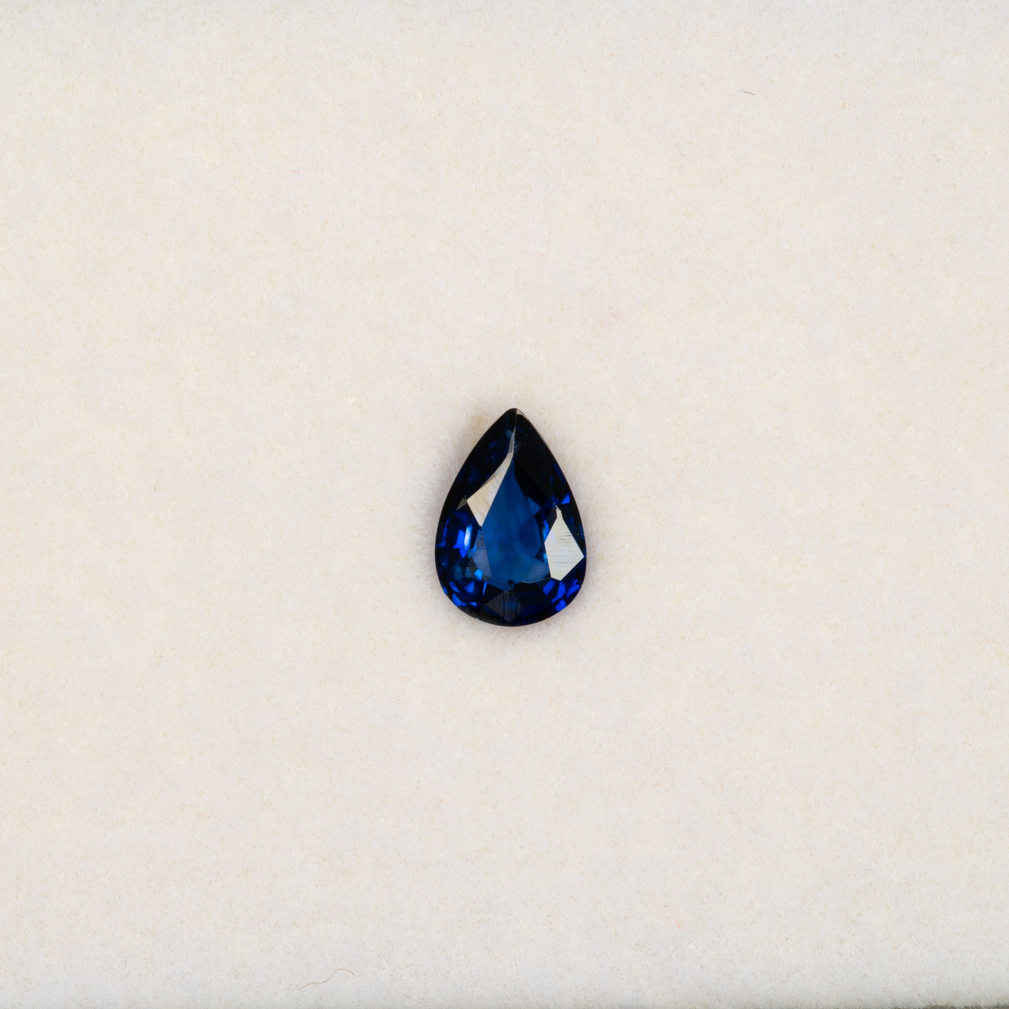 0.72 carat natural blue sapphire, pear 7x4.8mm Ceylon loose gemstone