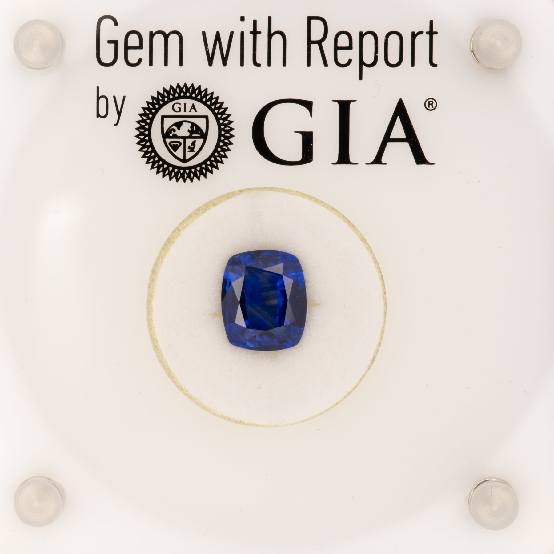 GIA certified natural ceylon sapphire cushion loose gemstone