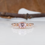 14K rose gold cor de rosa morganite ring