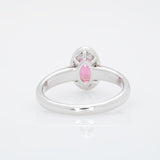 GIA Certified 1.1Ct Orange-Pink Sapphire  Ring with Natural Diamonds: Solid 14K Gold, 7x5mm