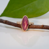 14K yellow gold star ruby ring