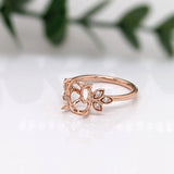 Beautiful Ring Setting W Marquise Diamond Accents in 14k Solid Gold | Oval | Customizable