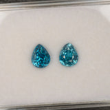Natural Cambodian Blue Zircon Pear Shape 8.1x6.7x5.7mm 3.17ct Loose Gemstone