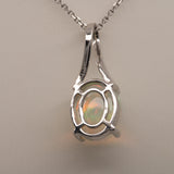 Natural 2.3ct Ethiopian Pendant Necklace with Earth Mined Diamond Accents in Solid 14K Gold – 10x8mm Gemstone Jewelry