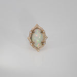 14K yellow gold ethiopian opal ring