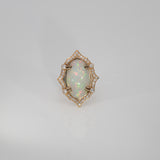 14K yellow gold ethiopian opal ring