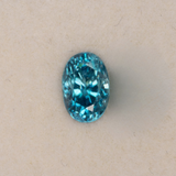 Natural Cambodian Blue Zircon Oval Shape 8.5x6.1x6.2mm 3.71ct Loose Gemstone