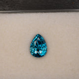 natural cambodian blue zircon pear loose gemstone