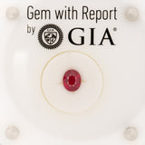 GIA Certified Burma Ruby 7x5.8mm 1.37 Carats Loose Gemstone – Natural Heated Oval Ruby