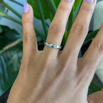 14K white gold diamond band