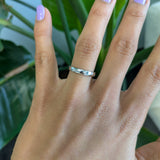 14K white gold diamond band