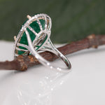 14K white & yellow gold emerald ring