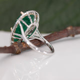 14K white & yellow gold emerald ring