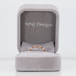 14K rose gold diamond band