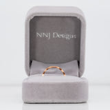 14K rose gold diamond band