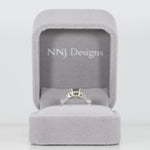 14K white gold montana sapphire ring