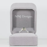 14K white gold montana sapphire ring