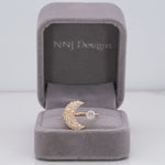 14K yellow gold lab grown diamond cluster ring