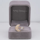 14K yellow gold lab grown diamond cluster ring