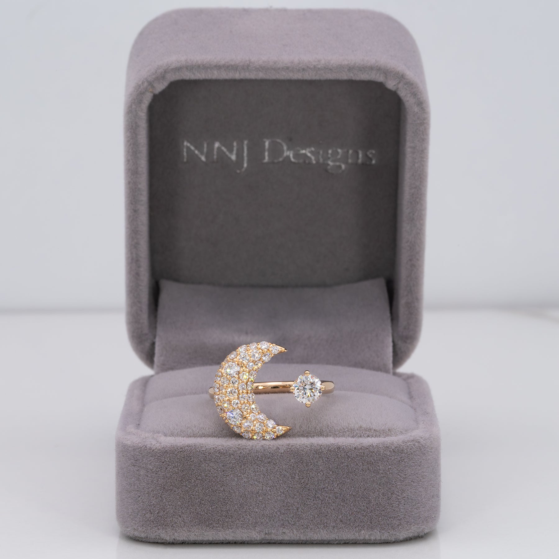 14K yellow gold lab grown diamond cluster ring