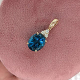 Oval Faceted London Blue Topaz Loose Gemstone 4