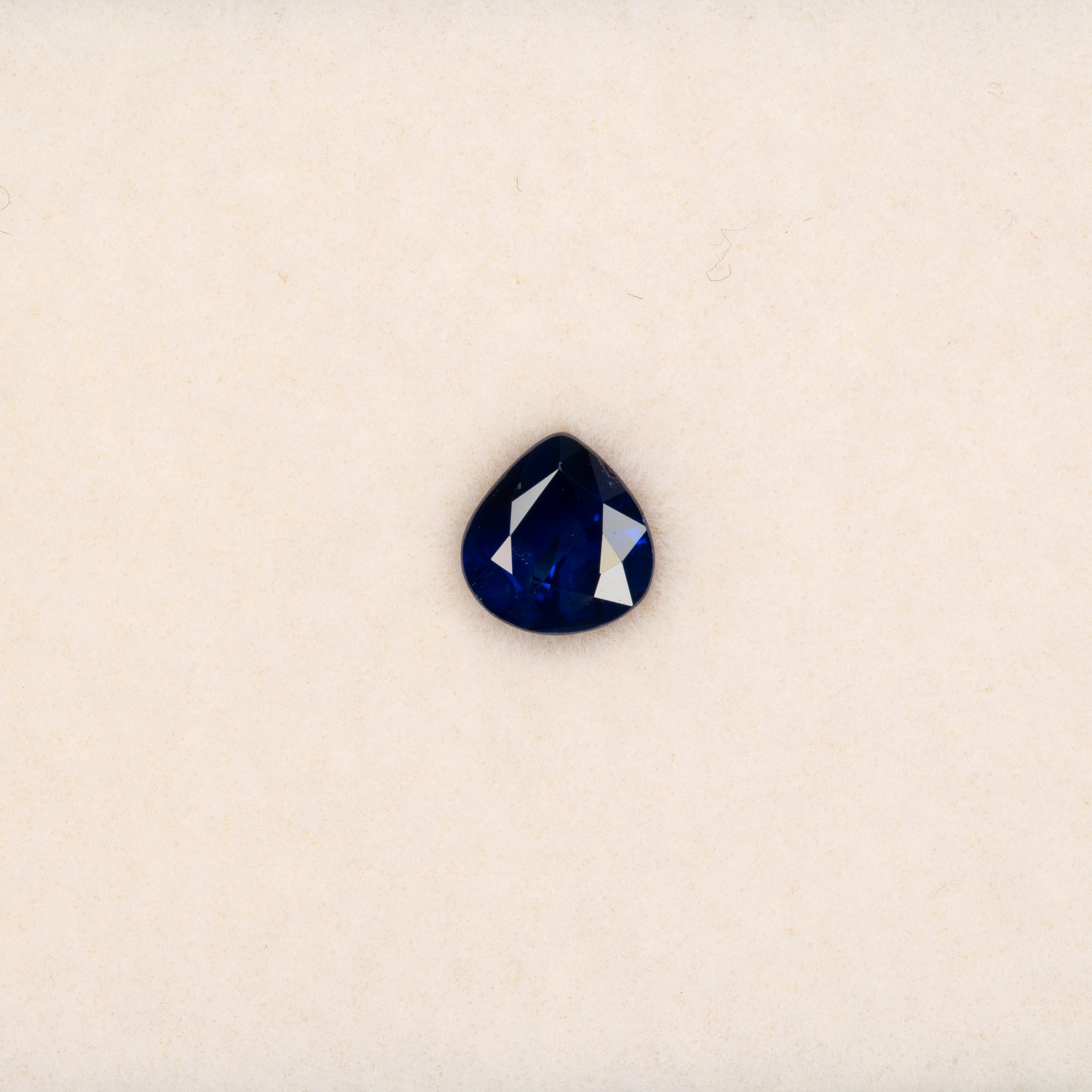 0.93 carat natural blue sapphire, pear 6x5.4mm loose gemstone