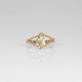 solid 14K yellow gold plain estate band