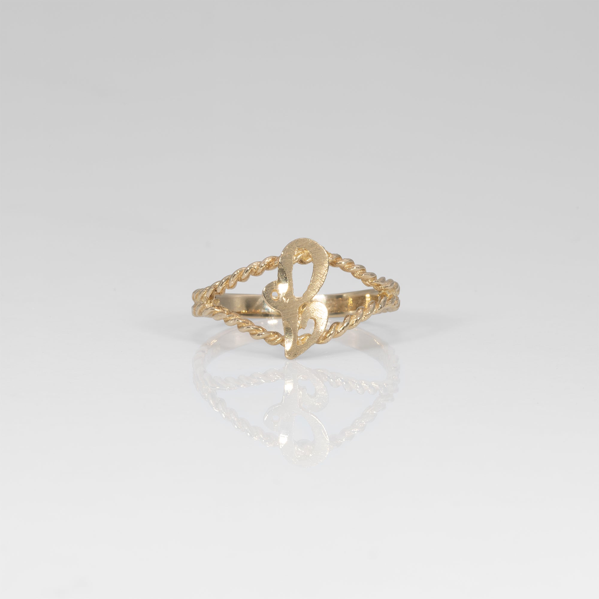 solid 14K yellow gold plain estate band