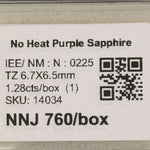 1.28 carat natural Ceylon purple sapphire shield cut 6.7x6.5mm loose gemstone – view 2