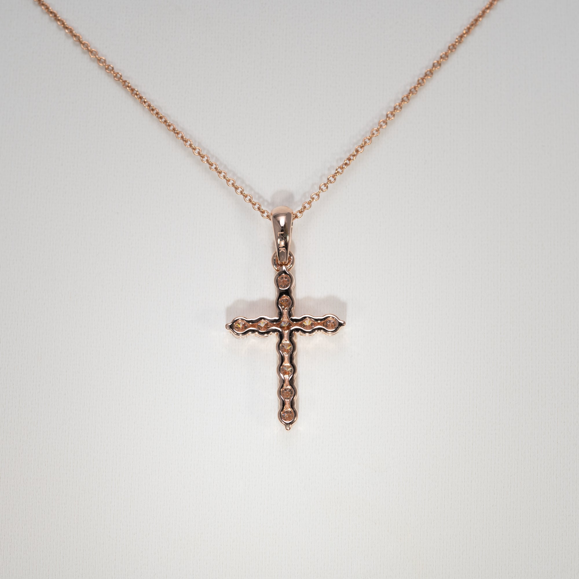 14K Rose Gold Lab Grown Diamond Pendant