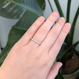 Rosie 14k Rose Gold Lab Created Diamonds Band Ring with Lab Diamonds Accents