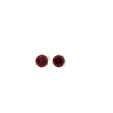 Garnet Martini Prong Studs in Solid 14K Gold | Round 3mm 4mm 5mm 6mm
