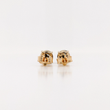 London Topaz Four Prong Studs in Solid 14K Gold | Round 4mm 5mm