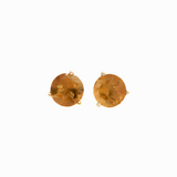 Citrine Round Martini Stud Earrings | Solitaire Studs