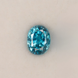 Natural Cambodian Blue Zircon Oval Shape 7.1x5.6x6.7mm 3.20ct Loose Gemstone
