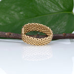 solid 14K yellow gold flex estate band