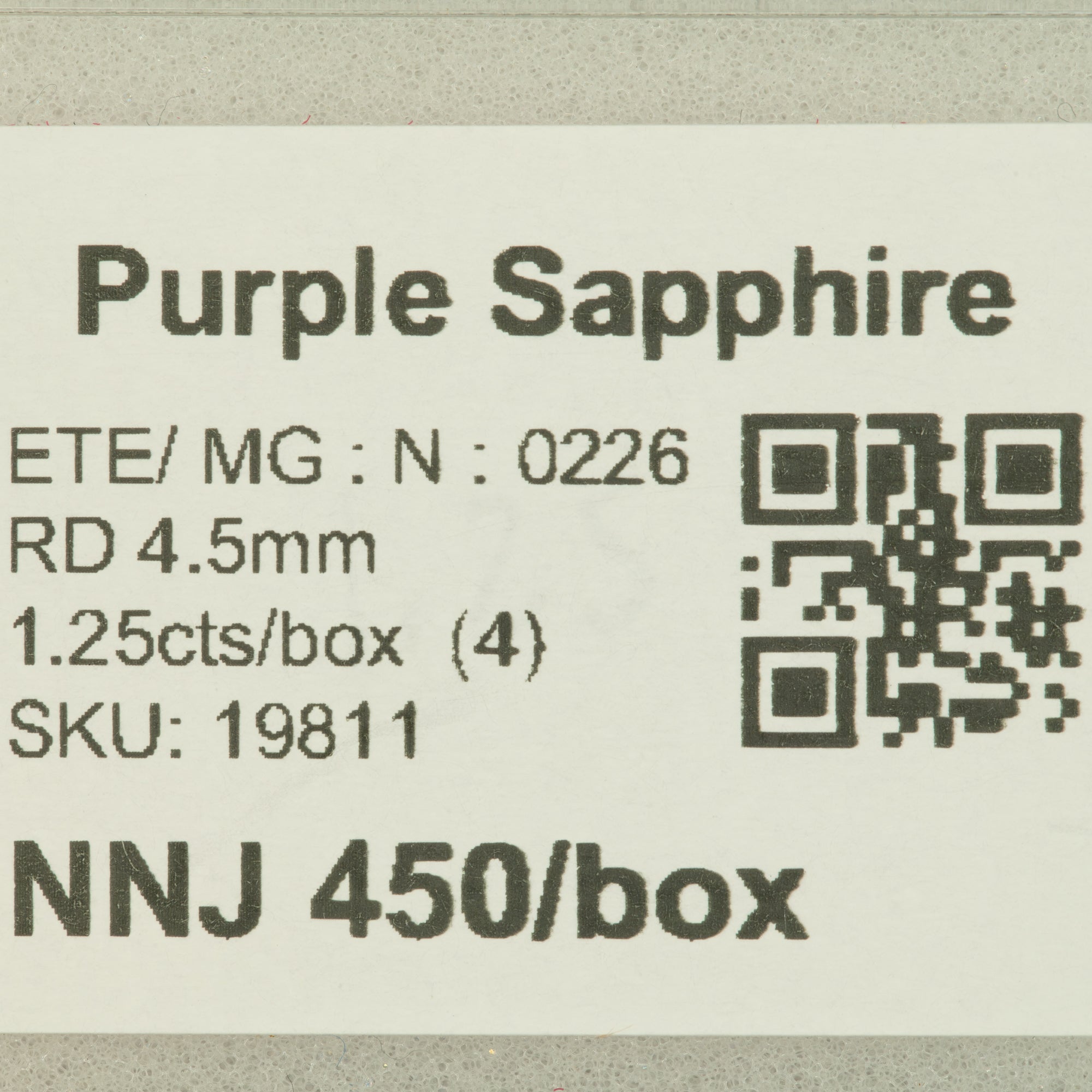 0.35 carat natural purple sapphire round 4.5mm loose gemstone – view 2