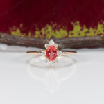 14K yellow gold padparadscha sapphire ring