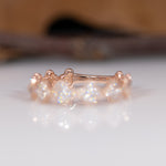 14K rose gold diamond band
