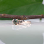 14K rose gold alexandrite ring with diamond accents