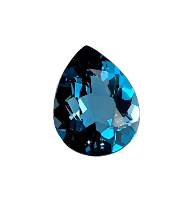 Pear Cut London Blue Topaz Loose Gemstone 2
