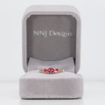 14K yellow gold rubellite tourmaline ring