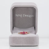 14K yellow gold rubellite tourmaline ring
