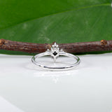 14K white gold black diamond ring with diamond accents