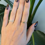 14K rose gold demantoid garnet ring