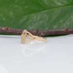 solid 14K yellow gold plain estate band
