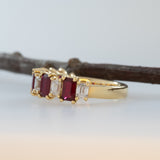 Ruby and Natural Diamond Band Ring – Stylish and Trending Fine Jewelry for Women