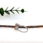Moana 14K White Gold 1.47ct Imperial Topaz Diamond Ring |Oval 10x8mm