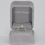14K yellow gold Ethiopian opal cabochon ring with diamond accents